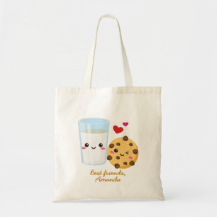 Perfekt matchar Kawaii mjölk och anpassningsbar fö Tygkasse