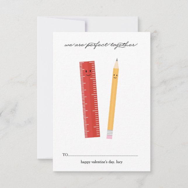 Perfekt med alla hjärtans dagskort inbjudningar (Framsida)