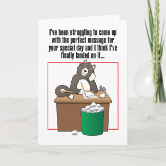 Perfekt Message Humous Birday Card Kort