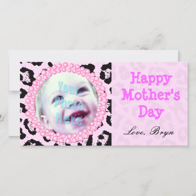 Perfekt Mors dag Gift Rosa Cheetah Ram - (Framsida)