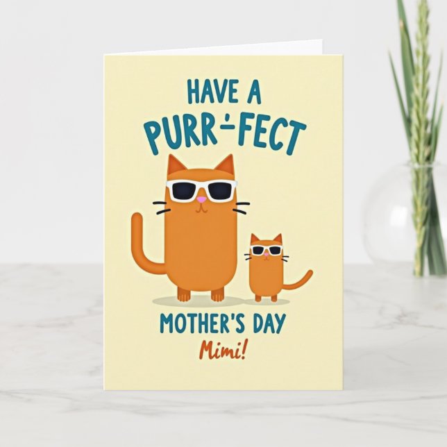Perfekt Mors Dag Mimi-kort Kort (Framsida)