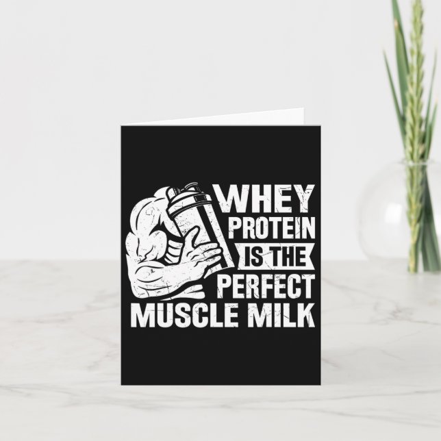 Perfekt Muscle Mjölk Funny Protein Älskare Citatte Kort (Framsida)