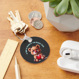 Perfekt Nalle Gift Nyckelring