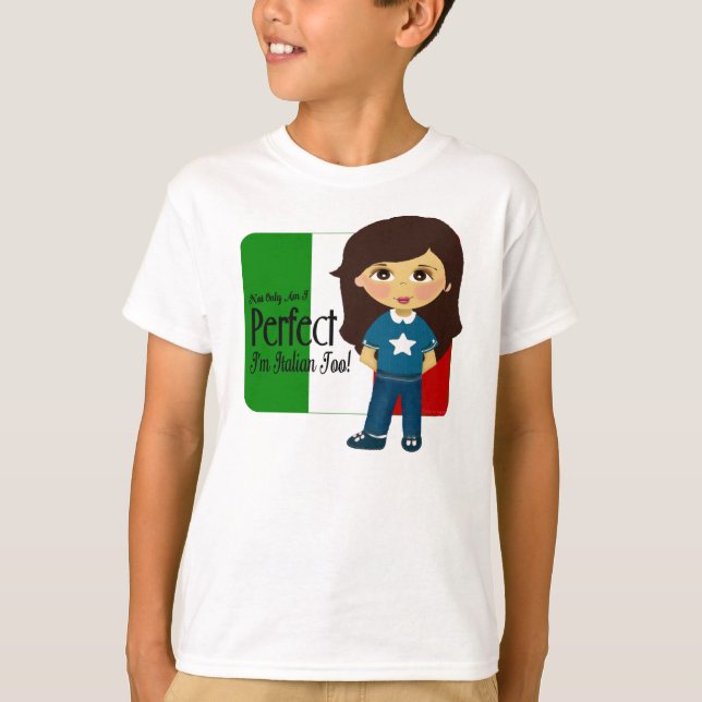 Perfekt och italiensk flicka t-shirt (Framsida)