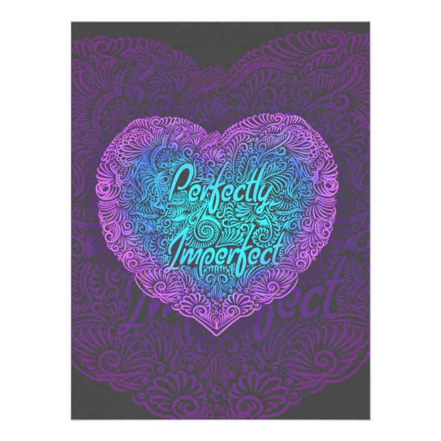 Perfekt ofullkomlig, positiv offert fototryck (Framsidan)