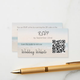 Perfekt OSA med QR-kodhölje för Bröllop-webbplats Tilläggskort