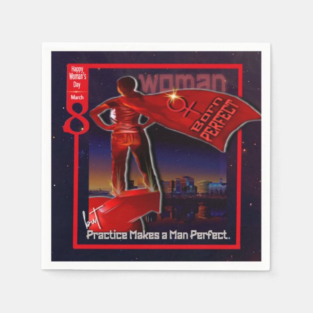 Perfekt på födelsedagen: Att fira kvinnodagen med  Pappersservett (Framsidan)