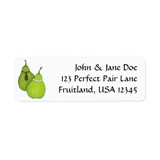 Perfekt Pair-Adressetiketter Returadress Etikett (Framsidan)