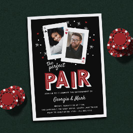 Perfekt Pair Casino Theme Förlovningsfest Inbjudningar