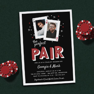Perfekt Pair Casino Theme Par Shower Inbjudningar