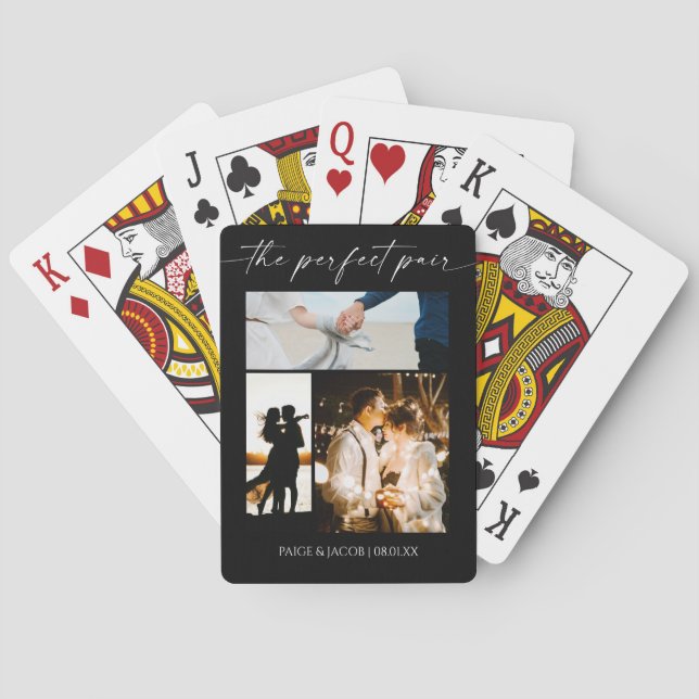 Perfekt Pair Modern Bild Photo Collage Casinokort (Baksidan)