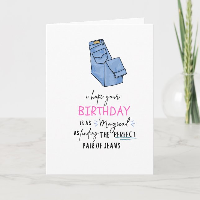 Perfekt Pair of Jeans Birthday Card Kort (Framsida)