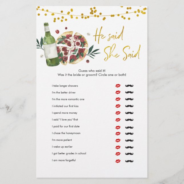 Perfekt Pair sa att hon sa spel (Framsida)