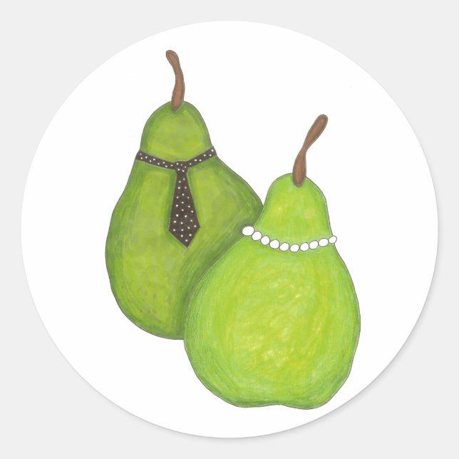 Perfekt Pair Stickers Runt Klistermärke (Framsida)