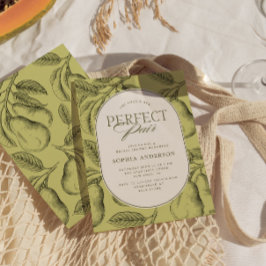 Perfekt Pair Vintage Pear Möhippa Inbjudningar