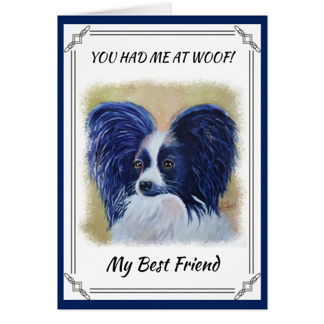 PERFEKT PAPILLON HÄLSNINGSKORT (Framsidan)