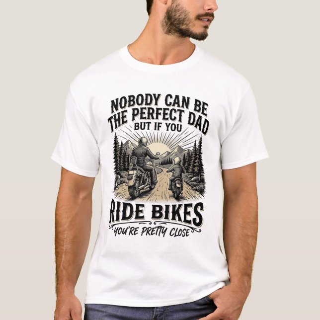 Perfekt Pappa Ride Cyklar Vintage Biker Tröja Desi (Framsida)