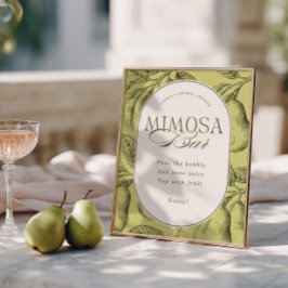 Perfekt Par Bröllopsdusch Mimosa Bar Poster