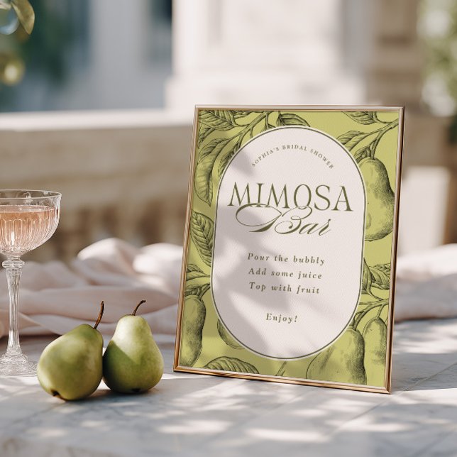 Perfekt Par Bröllopsdusch Mimosa Bar Poster (Skapare uppladdad)