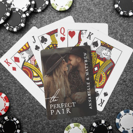 Perfekt Par Bröllopsfoto Casinokort