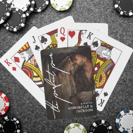 Perfekt Par Foto Bröllopsgåva Casinokort