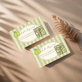 Perfekt par päron bröllopsdusch qr-gåve register tilläggskort