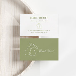 Perfekt Päron Modern Bröllopsfest Recept Tilläggskort