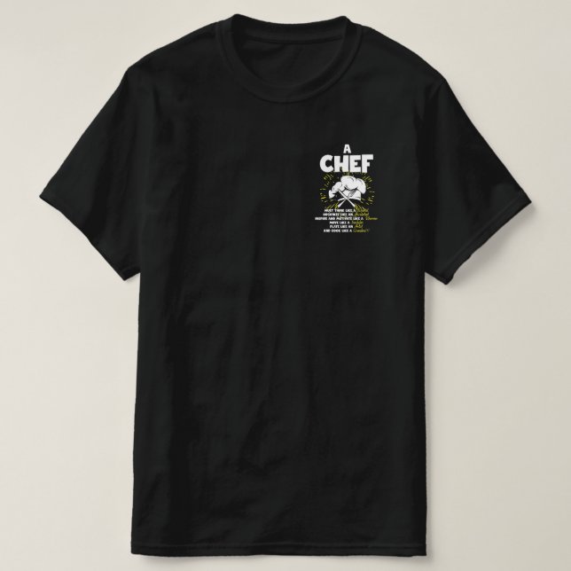 Perfekt Påstående Chef för kokning av konnoisseur T Shirt (Design framsida)