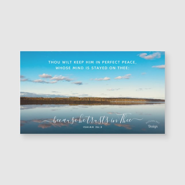 Perfekt Peace Inspiring Sjö Photography Magnet (Framsida)