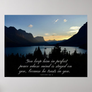 Perfekt Peace Isaiah 26:3 Poster