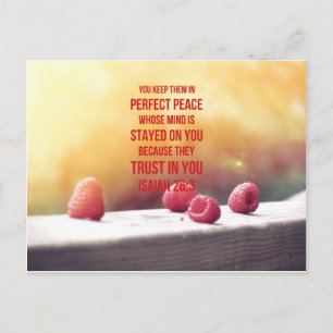 Perfekt Peace Isaiah 26:3 Vykort