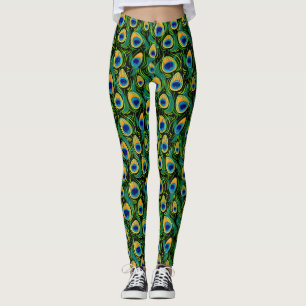 Perfekt peacock Feather Animal Print Planner Leggings