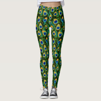 Perfekt peacock Feather Animal Print Planner Leggings
