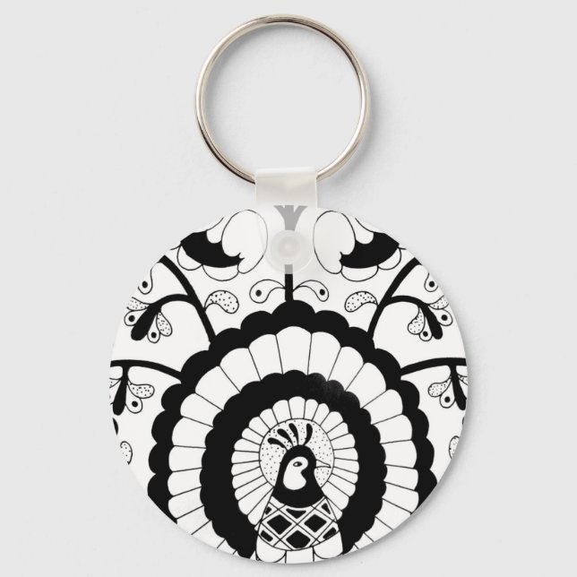 Perfekt Peacock Nyckelring (Framsida)