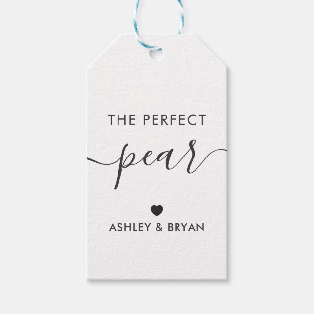 Perfekt Pear Märkre, Homemade Gift Märkre, Kraft Presentetikett (Framsidan)