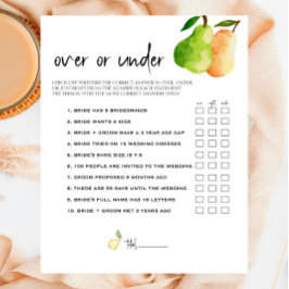 Perfekt Pear - Par Shower over eller under spel