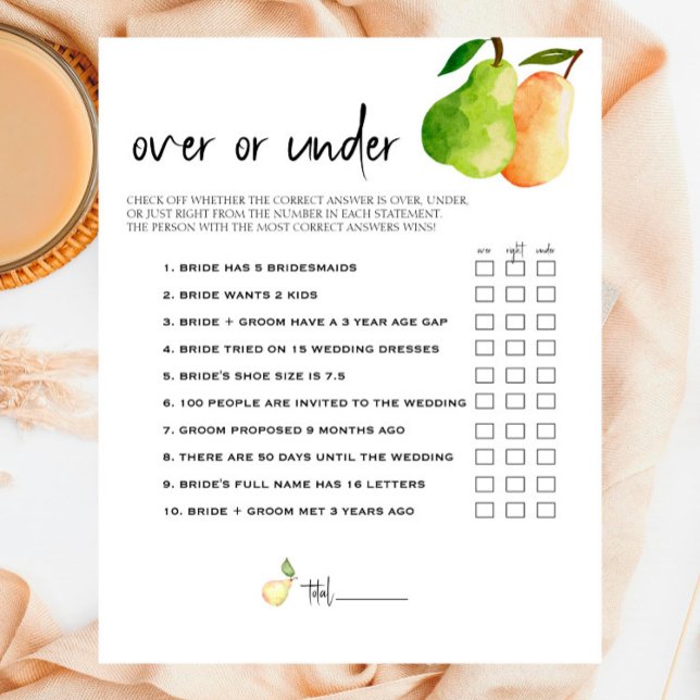 Perfekt Pear - Par Shower over eller under spel (Skapare uppladdad)