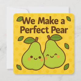 Perfekt Pear Pun-hälsningskort Julkort