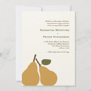 Perfekt Pear Whimsical Wedding-kort Inbjudningar