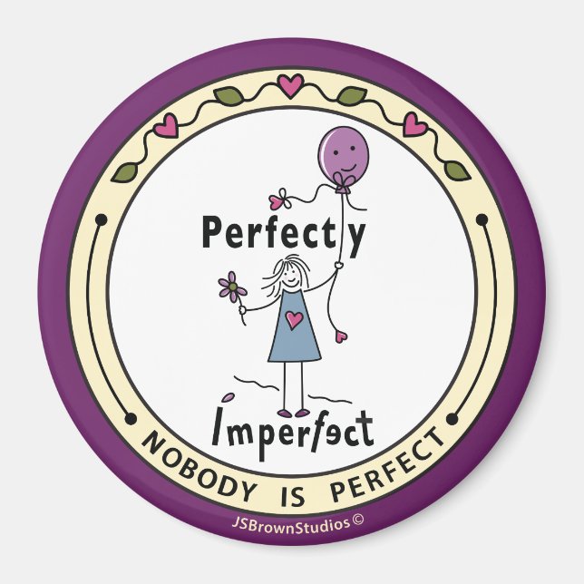 Perfekt perfekt 1A_Round Magnet 3 tum (Framsidan)