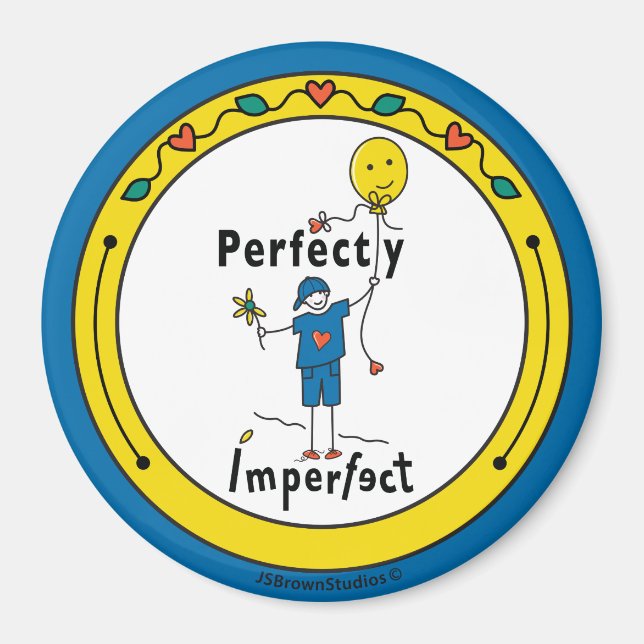 Perfekt perfekt 2B_Round Magnet 3 tum (Framsidan)