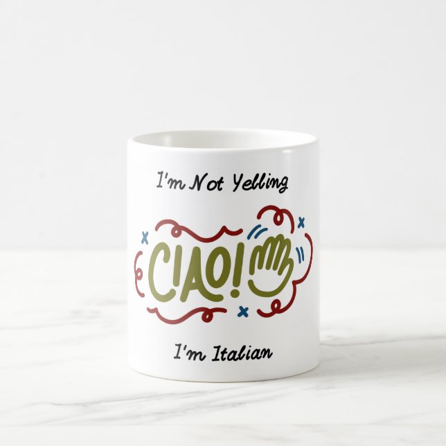 Perfekt present för italienare och italiensk-ameri kaffemugg (Center)