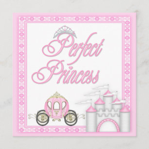 Perfekt Prinsessan Babykläder Coach och Castle Inbjudningar