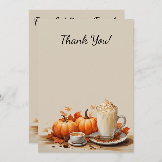 Perfekt Pumpkin Party Halloween Thanksgiving Fall Tack Kort (Fram/baksida)