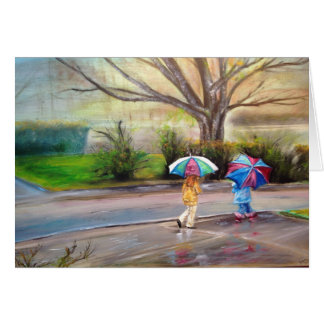 "Perfekt regnig dag ", Hälsningskort