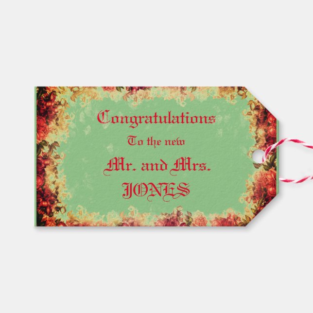 Perfekt Ro - Märkre för Bröllop Gift Bag Gift Presentetikett (Framsidan (Horizontal))