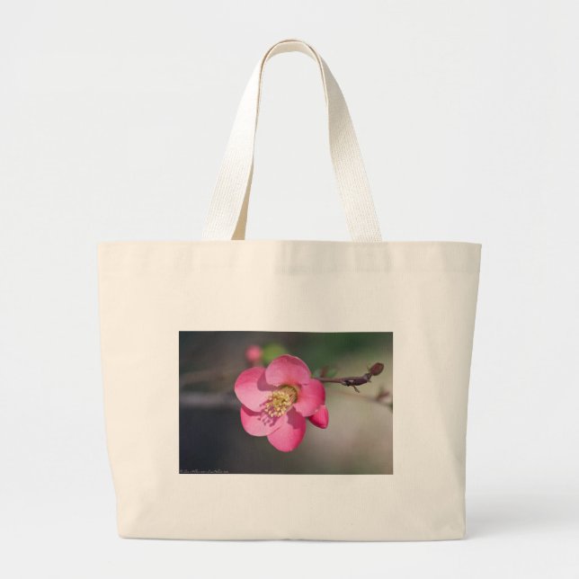 Perfekt Rosa Blommande Kvitten Jumbo Tygkasse (Framsidan)