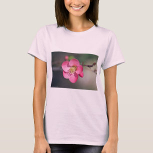Perfekt Rosa Blommar Quince Tee Shirt