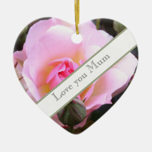 Perfekt rosa English Ro Julgransprydnad Keramik