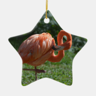 Perfekt rosa Flamingo Julgransprydnad Keramik
